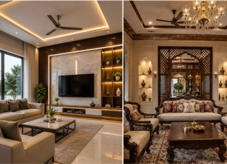 Modern vs Traditional Home Interiors in Lucknow